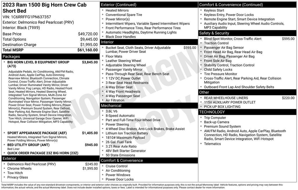 ram ram 1500 pickup 2023 1C6RRFFG1PN637357 image ram ram 1500 pickup 2023 1C6RRFFG1PN637357 image